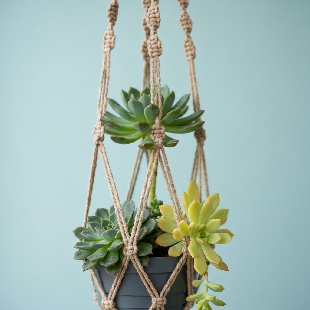 Macramé para Macetas Colgantes